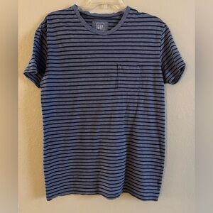 Vintage 90s GAP Single Stitch Striped Pocket Tee Men’s Size Large Short Sleeves